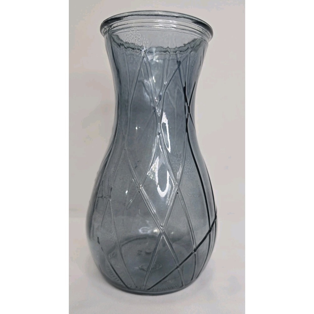 VTG 1970s Florist Vase DPS (Diamond Power Specialty Corp.) Sassy Pattern Blue